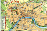 Vergrößerte Stadtplangrafik  - Karte Pisa - Michele Guest House di Pisa